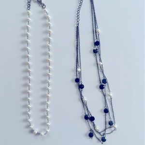LIKE NEW pearl necklace bundle